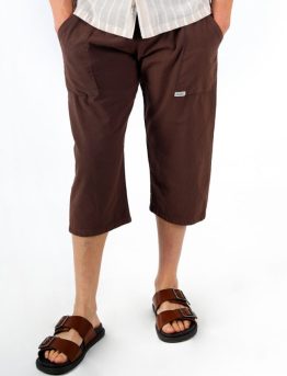 Pantalón Pirata Algodón Marrón