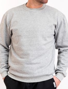 Sudadera de Felpa Gris Medio