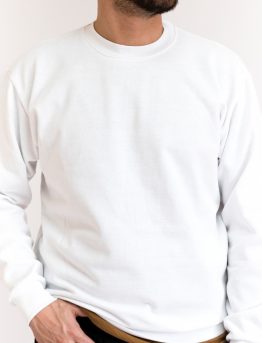 Sudadera de Felpa Blanca